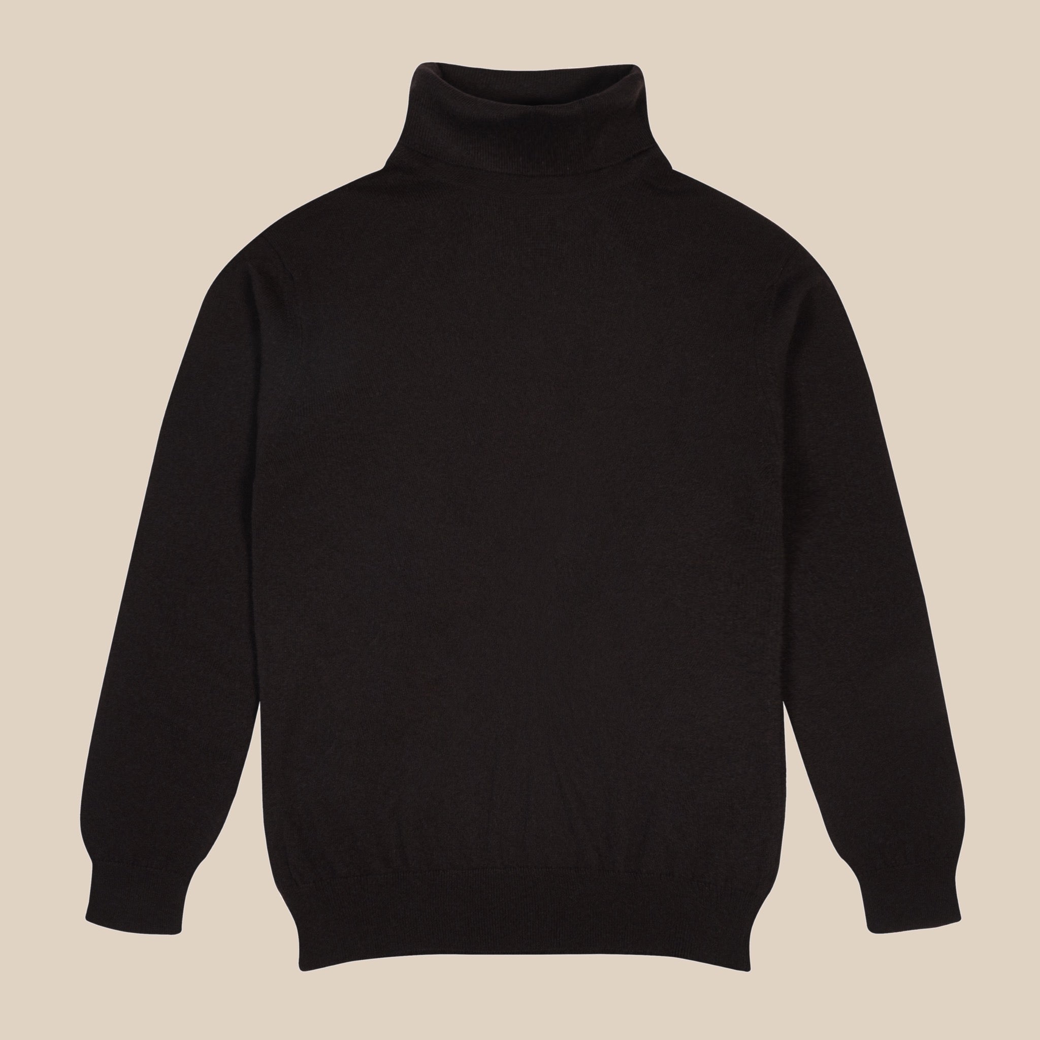 Cashmere Belmondo rollneck in dark brown