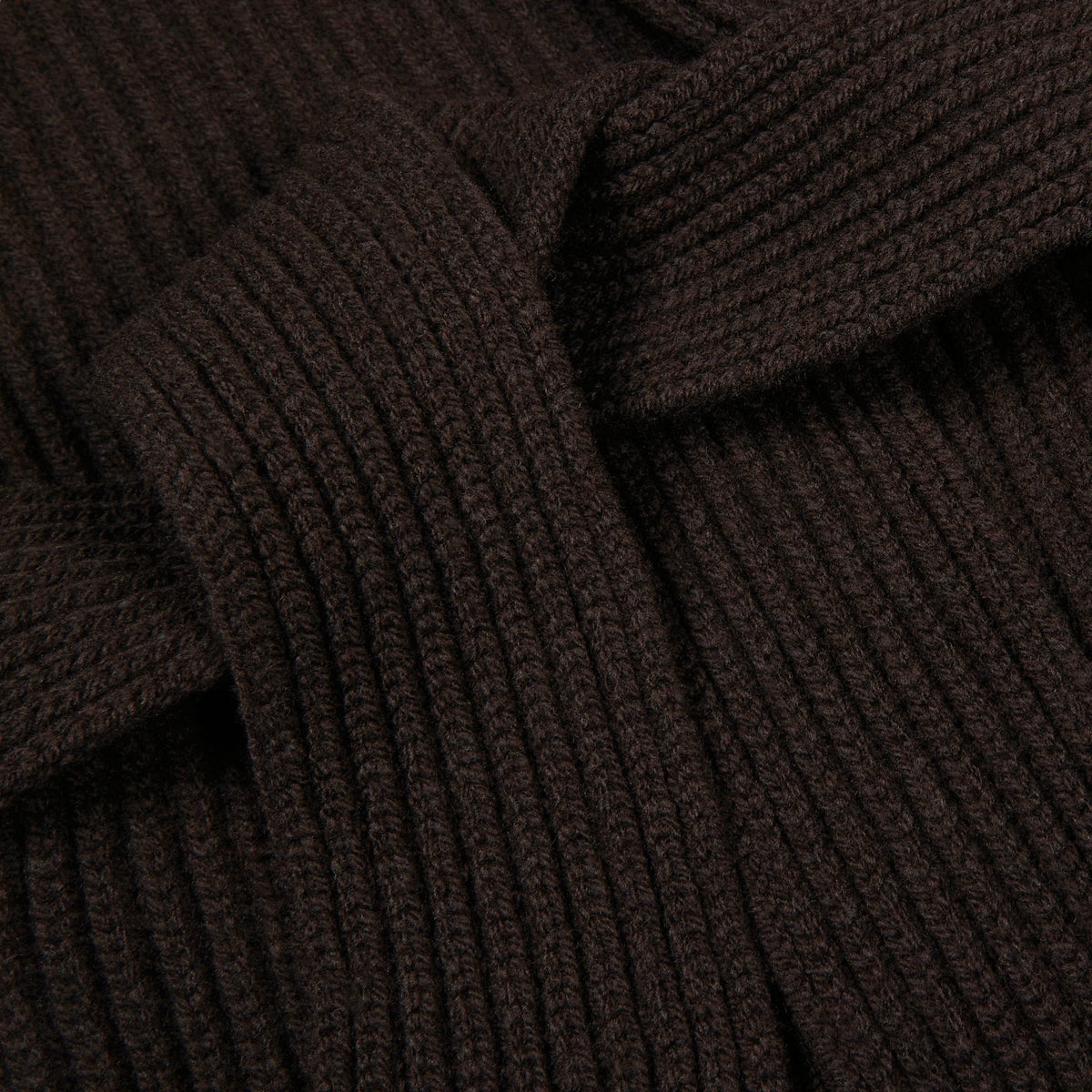 Superfine lambswool shawl coat in dark brown – Colhay's