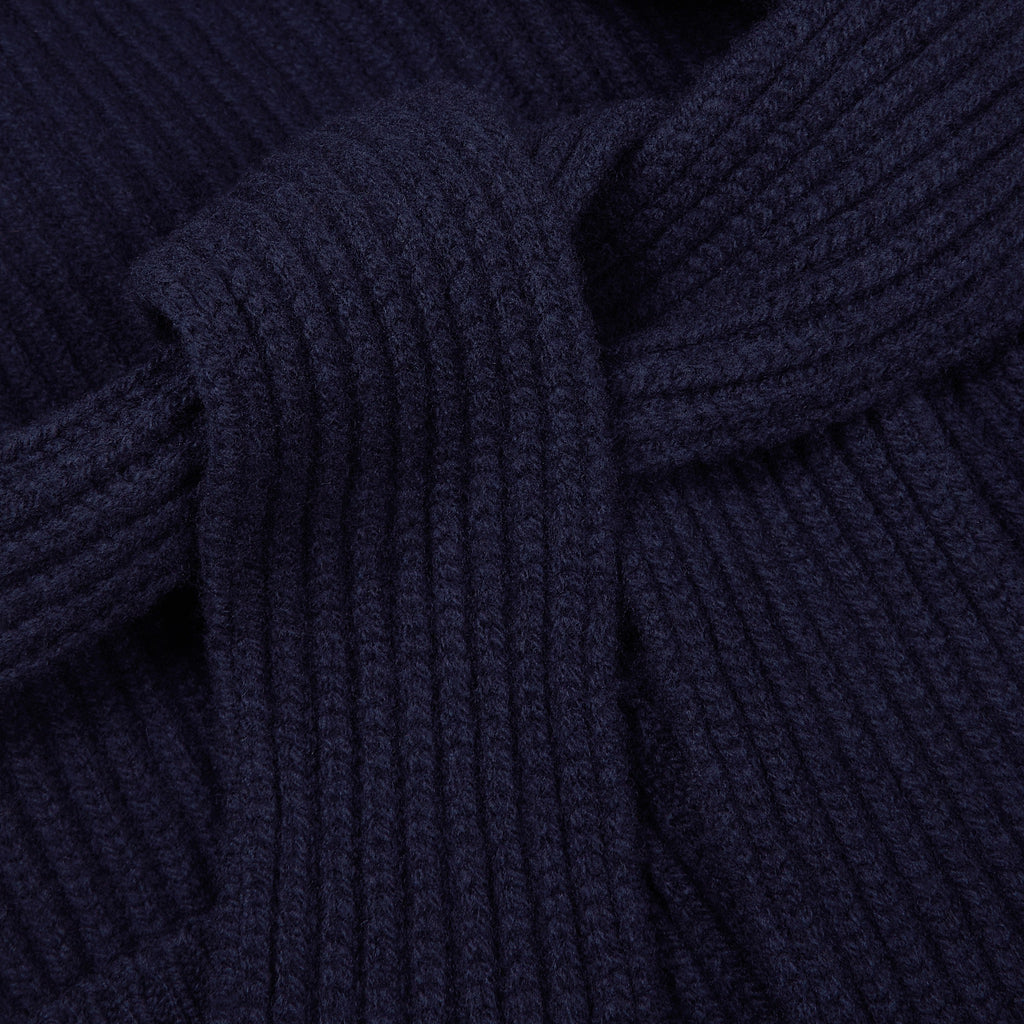 Shawl Collar Coat in Navy - Superfine Lambswool – Colhay's