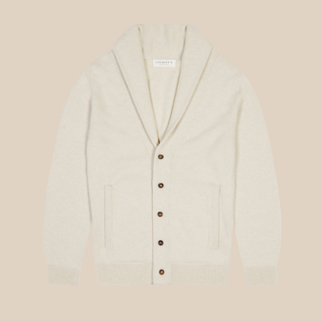 shawl collar cardigan cashmere