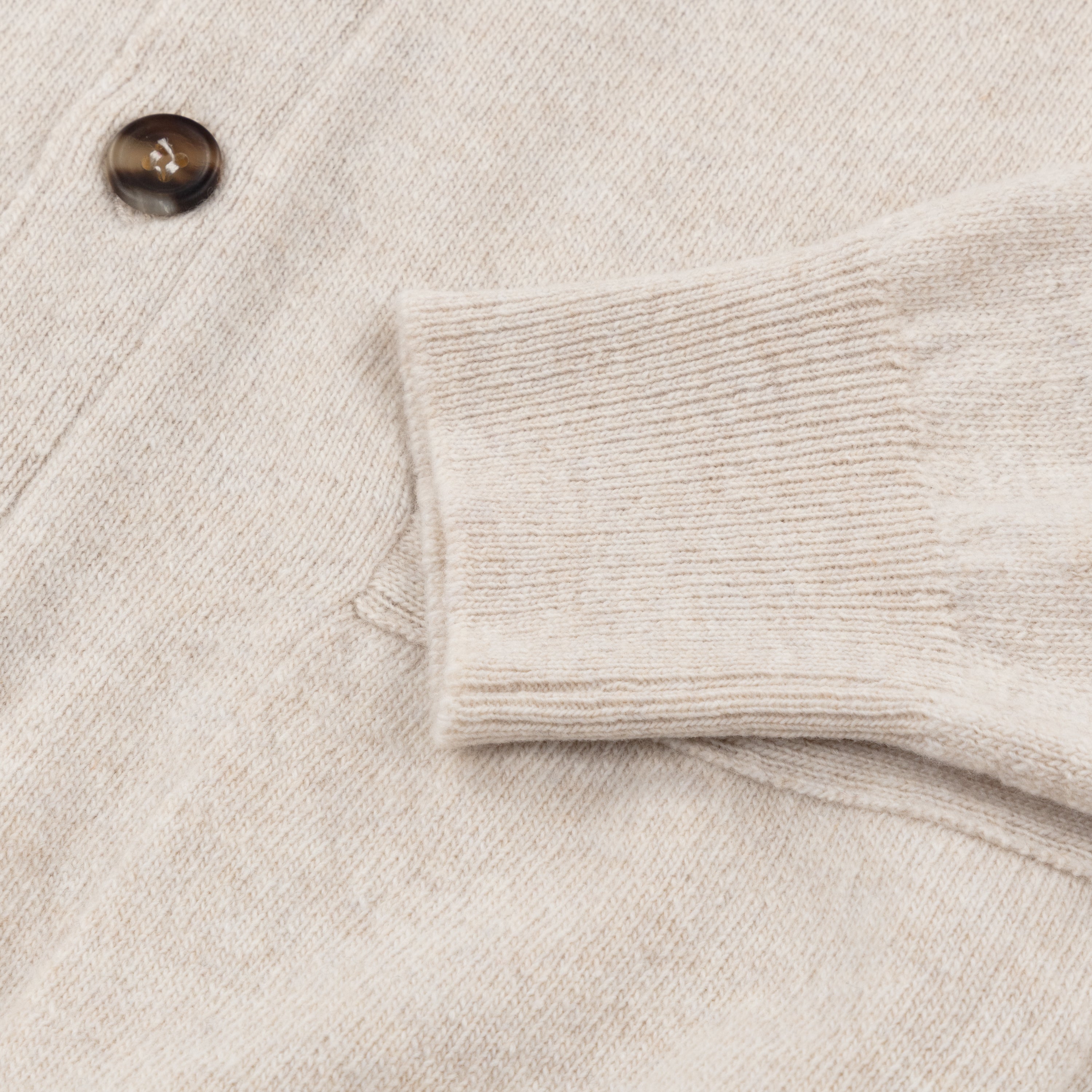 Superfine lambswool tennis cardigan in oatmeal - Colhay's