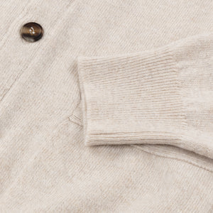 Superfine lambswool tennis cardigan in oatmeal - Colhay's